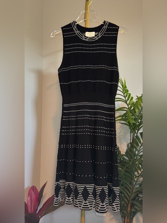 kate spade Dresses & Skirts - kate spade Black Midi Dress with White Accent Pattern